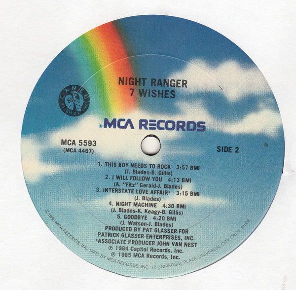 Night Ranger : 7 Wishes (LP, Album, Club, CRC)