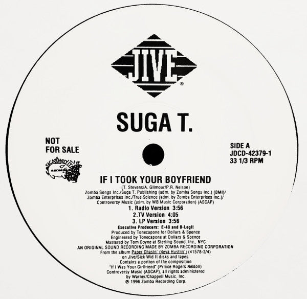 Suga T : If I Took Your Boyfriend / Hustlas & Tendas (12", Promo)