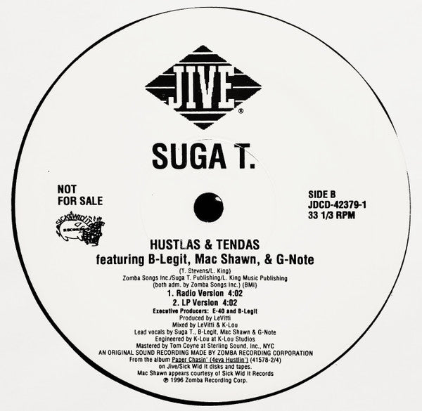 Suga T : If I Took Your Boyfriend / Hustlas & Tendas (12", Promo)