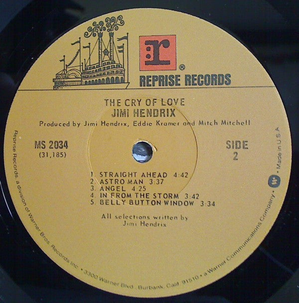 Jimi Hendrix : The Cry Of Love (LP, Album, RE, WEA)