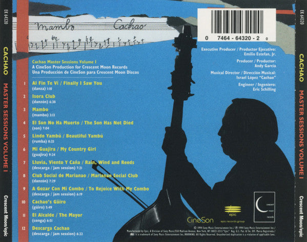 Cachao : Master Sessions Volume I (CD, Album)
