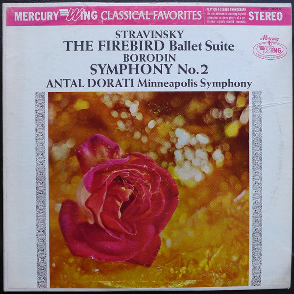 Igor Stravinsky ,  Alexander Borodin, Antal Dorati / Minneapolis Symphony Orchestra : The Firebird Ballet Suite / Symphony No.2 (LP, RE)