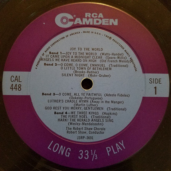 The Robert Shaw Chorale, Robert Shaw : Joy To The World (LP, Mono)
