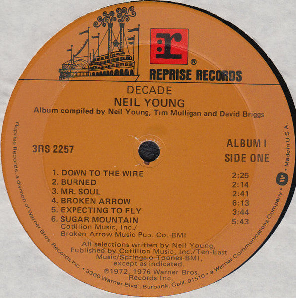 Neil Young : Decade (3xLP, Album, Comp, Mon)