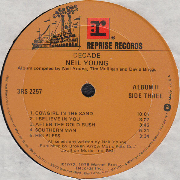 Neil Young : Decade (3xLP, Album, Comp, Mon)