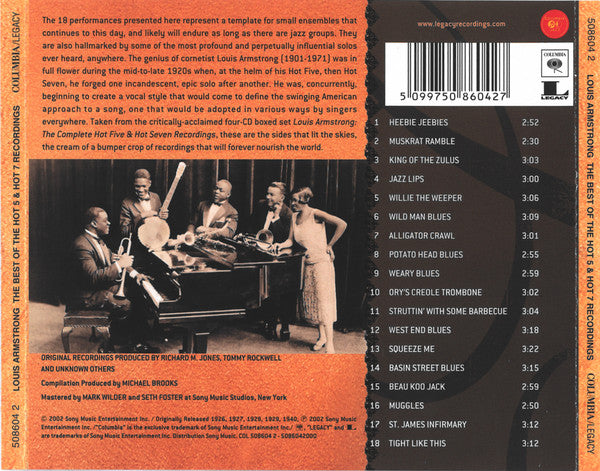 Louis Armstrong : The Best Of The Hot Five And Hot Seven Recordings (CD, Comp)