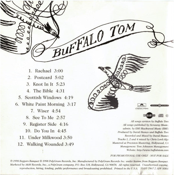 Buffalo Tom : Smitten (CD, Advance, Album, Promo)