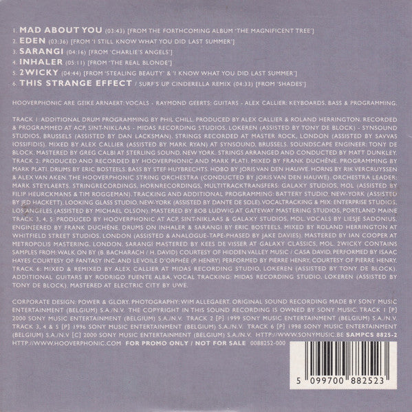 Hooverphonic : Mad About You / Movietracks (CD, Promo, Smplr, Car)