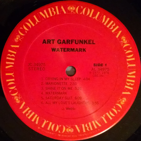 Art Garfunkel : Watermark (LP, Album, RE)