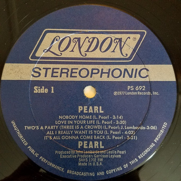 Pearl (35) : Pearl (LP, Album, BW )