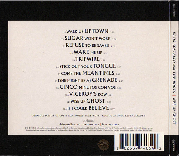 Elvis Costello And The Roots : Wise Up Ghost (And Other Songs 2013) (CD, Album)