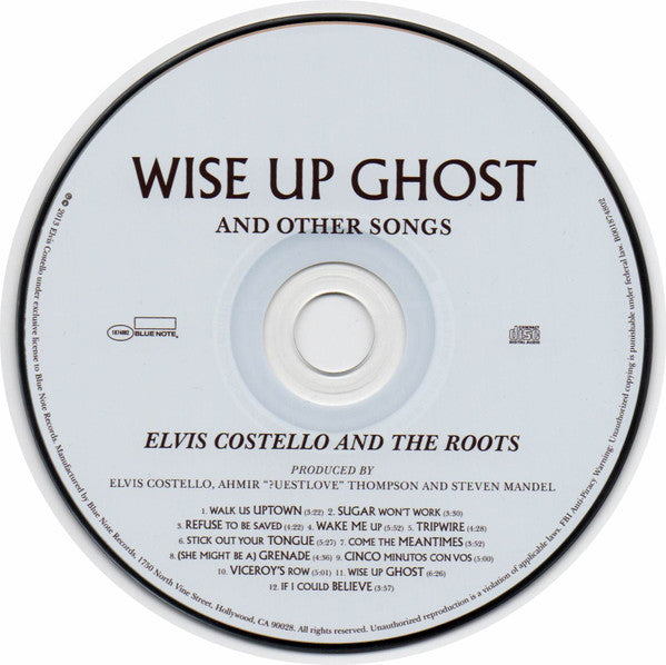 Elvis Costello And The Roots : Wise Up Ghost (And Other Songs 2013) (CD, Album)