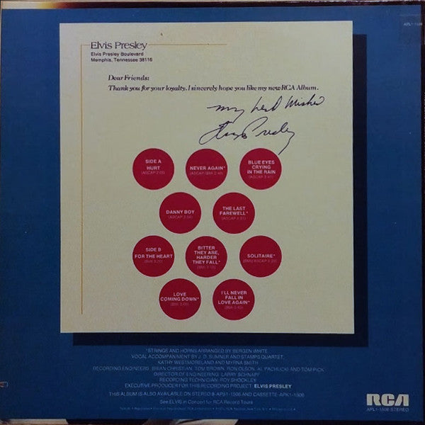 Elvis Presley : From Elvis Presley Boulevard, Memphis, Tennessee (LP, Album, RE, Bla)