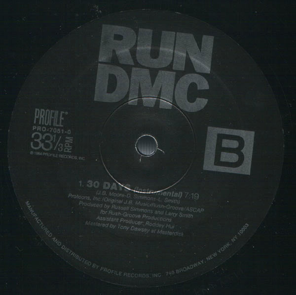 Run-DMC : 30 Days (12", RE)