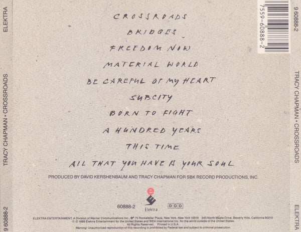 Tracy Chapman : Crossroads (CD, Album)
