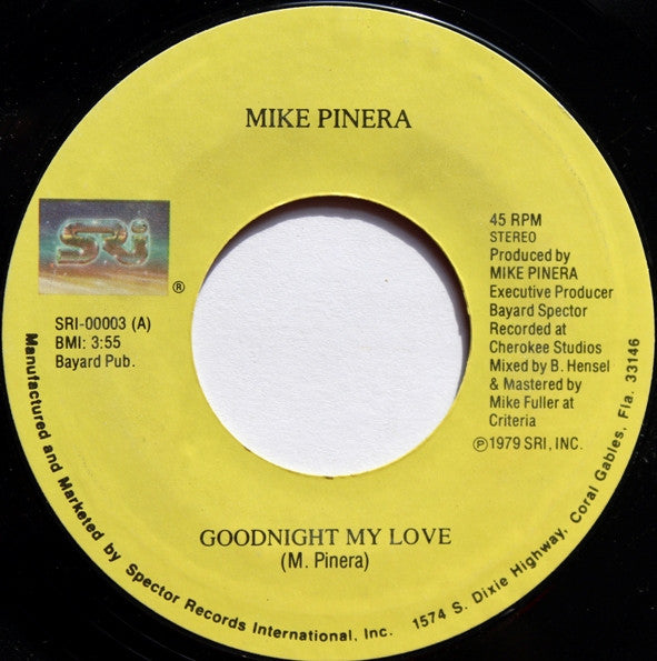 Mike Pinera : Goodnight My Love (7", Single)