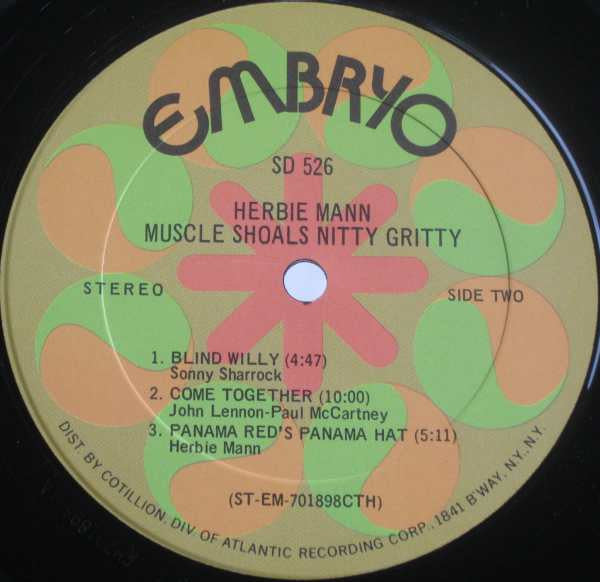 Herbie Mann : Muscle Shoals Nitty Gritty (LP, Album, CTH)