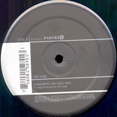 Carl Craig : A Wonderful Life / As Time Goes By (12")