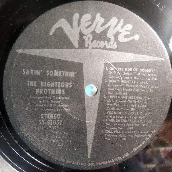 The Righteous Brothers : Sayin' Somethin' (LP, Album, Club)