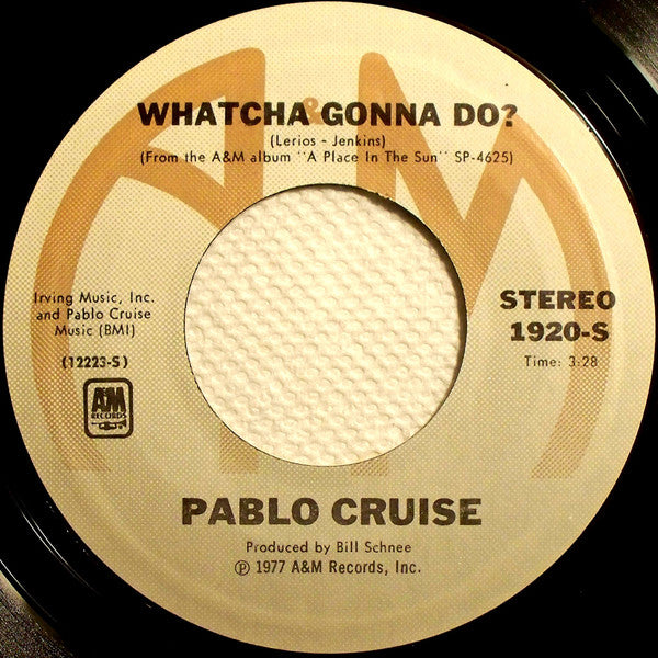 Pablo Cruise : Whatcha Gonna Do? (7", Single, Styrene, Pit)