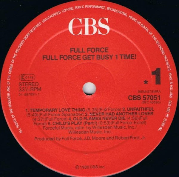 Full Force : Full Force Get Busy 1 Time! (LP, Album)