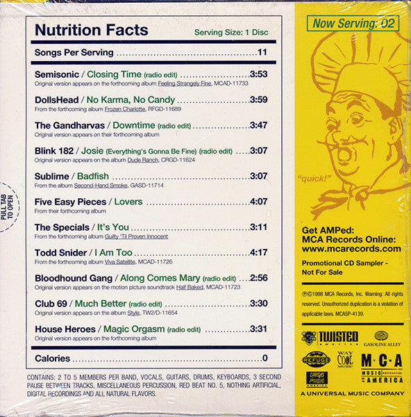Various : Fast Food ("A Quick MCA Sampler") (CD, Promo, Smplr)