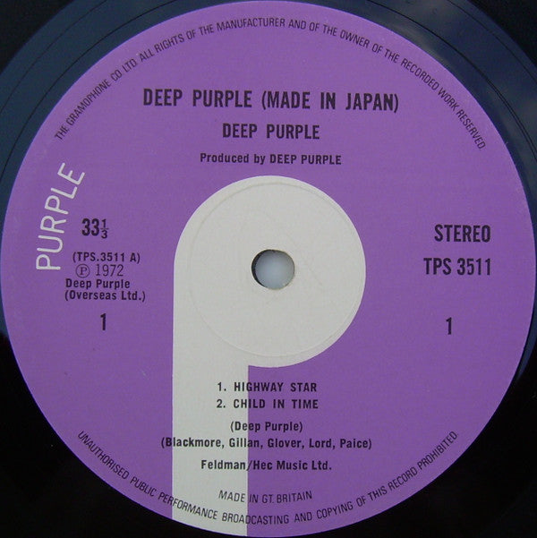 Deep Purple : Made In Japan (2xLP, Album)