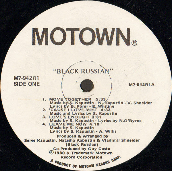 Black Russian (5) : Black Russian (LP, Album, Promo)