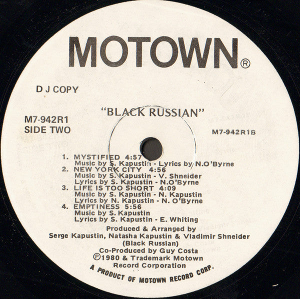 Black Russian (5) : Black Russian (LP, Album, Promo)