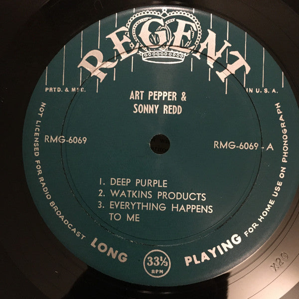 Art Pepper & Sonny Red : Art Pepper & Sonny Redd (LP, Mono, Gre)