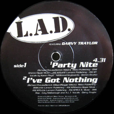 L.A.D. (2) Featuring Darvy Traylor : Ridin' Low (Album Sampler) (12", Promo, Smplr)