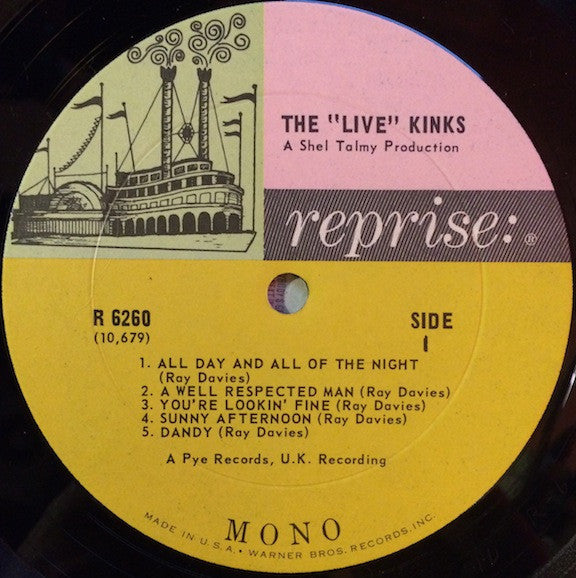 The Kinks : The "Live" Kinks (LP, Mono)
