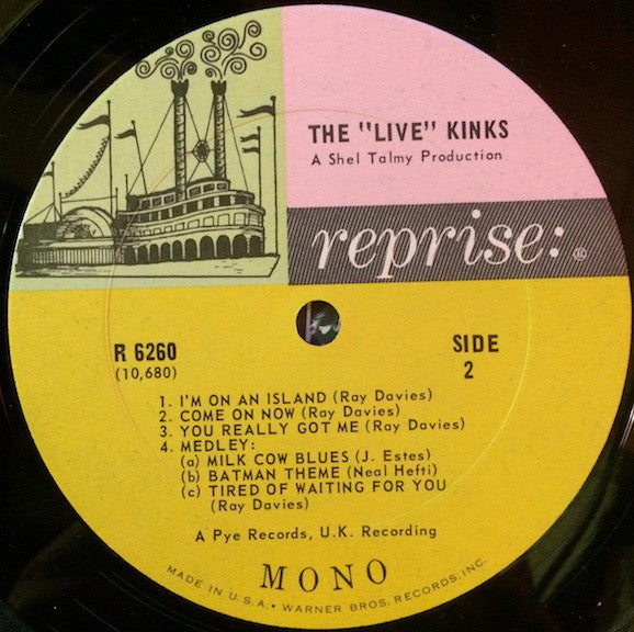 The Kinks : The "Live" Kinks (LP, Mono)