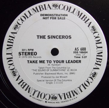The Sinceros : Take Me To Your Leader (12", Promo)