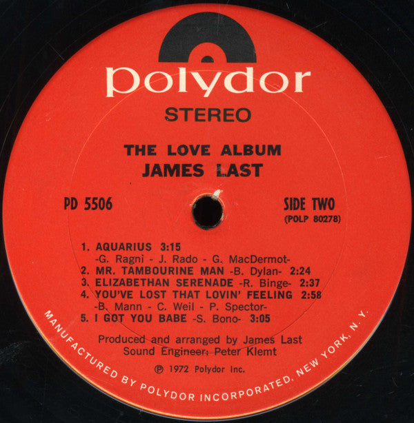 James Last : The Love Album (LP, Album, Comp, Son)