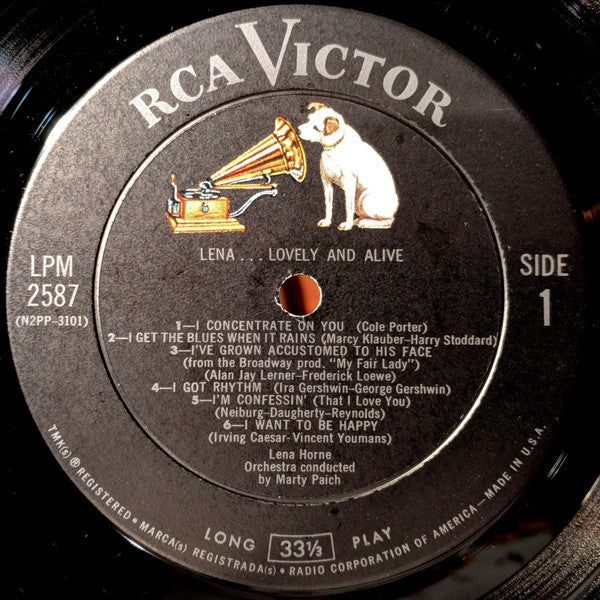 Lena Horne : Lovely And Alive (LP, Mono)