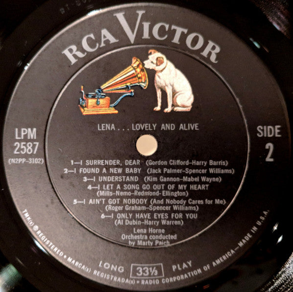 Lena Horne : Lovely And Alive (LP, Mono)