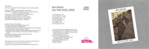 Ben Sidran : On The Cool Side (CD, Album)