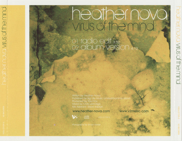 Heather Nova : Virus Of The Mind (CD, Single, Promo)