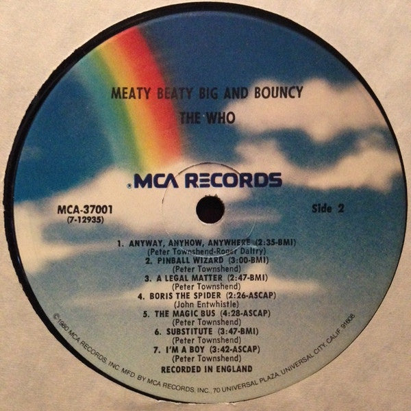 The Who : Meaty Beaty Big And Bouncy (LP, Comp, RE, RP, Pin)