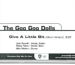 Goo Goo Dolls : Give A Little Bit (CD, Single, Promo)