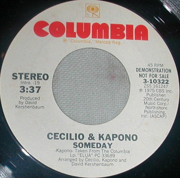 Cecilio & Kapono : About You (7", Promo)