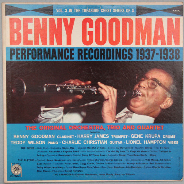Benny Goodman : Performance Recordings 1937-1938 (LP, Comp, Mono)