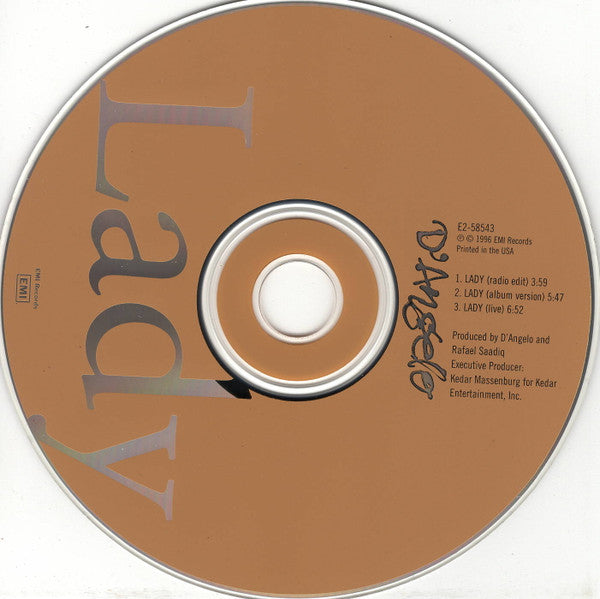D'Angelo : Lady (CD, Single)