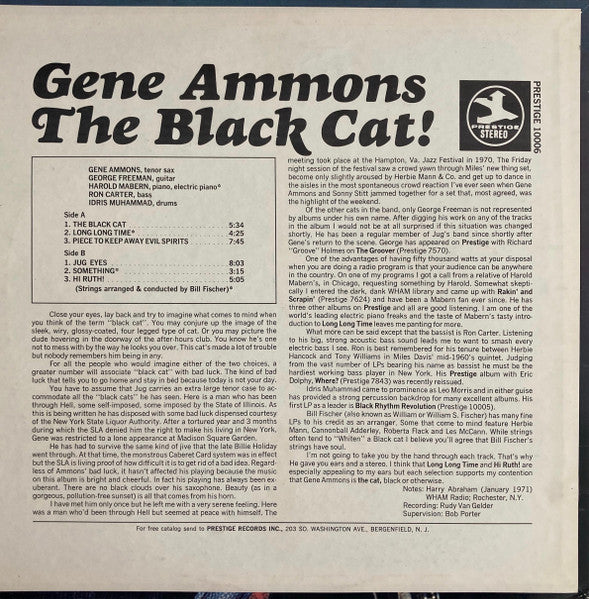 Gene Ammons : The Black Cat! (LP, Album)