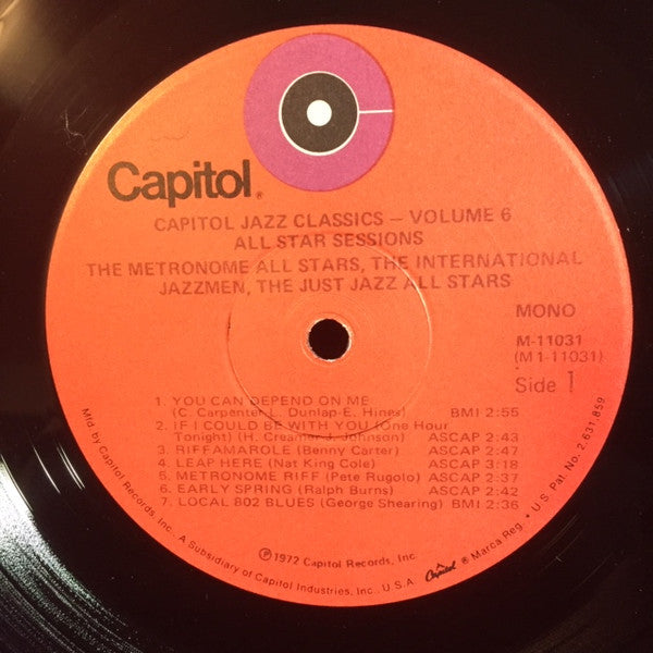 Various : All Star Sessions (LP, Comp, Mono, Red)