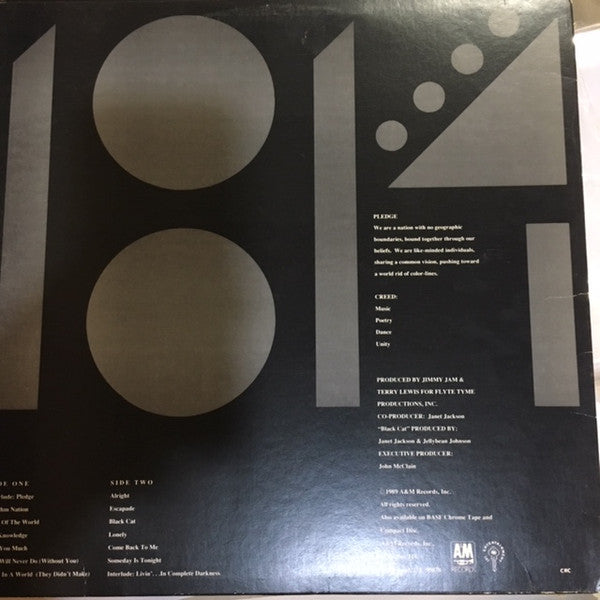 Janet Jackson : Rhythm Nation 1814 (LP, Album, Club)