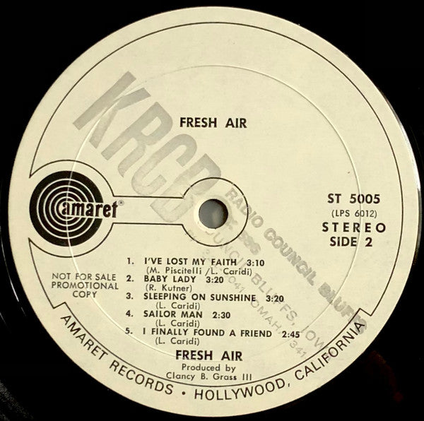 Fresh Air (9) : A Breath Of Fresh Air (LP, Album, Promo)
