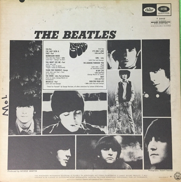 The Beatles : Rubber Soul (LP, Album, Mono)