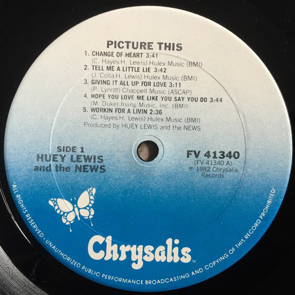 Huey Lewis And The News* : Picture This (LP, Album, RE, Car)